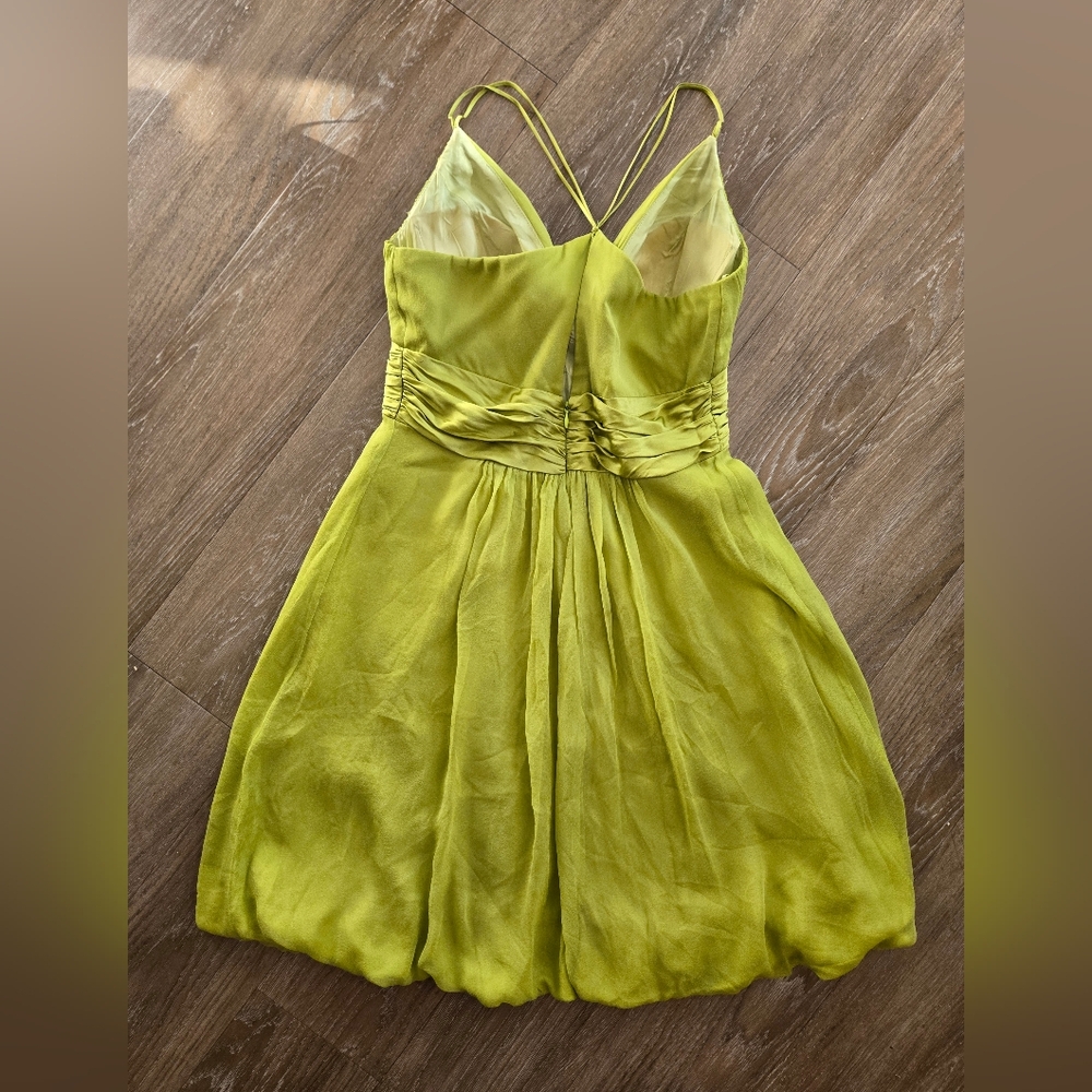 100% Silk Knee Length Cocktail Dress with Fitted Bodice - Picture 5 of 14